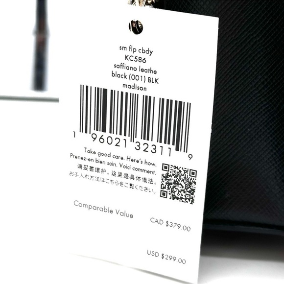 Kate Spade Small Madison Flap Crossbody Bag Black (NWT) - Picture 10 of 10